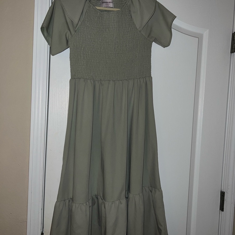 JessaKae Sage Green Midi Dress Women’s